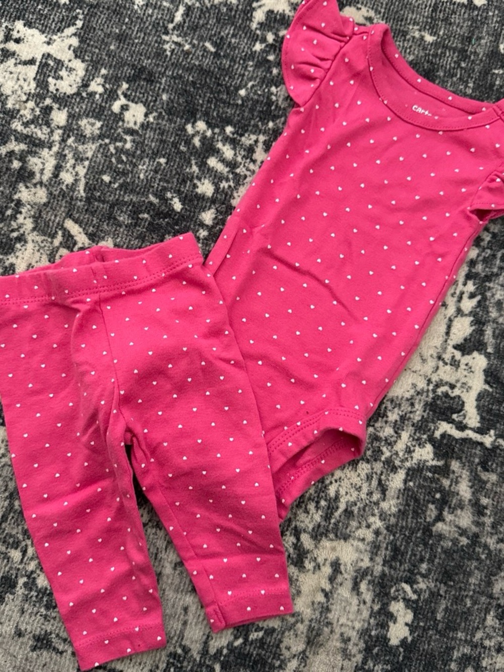 Carter’s Heart/LadyBug Bright Pink Set